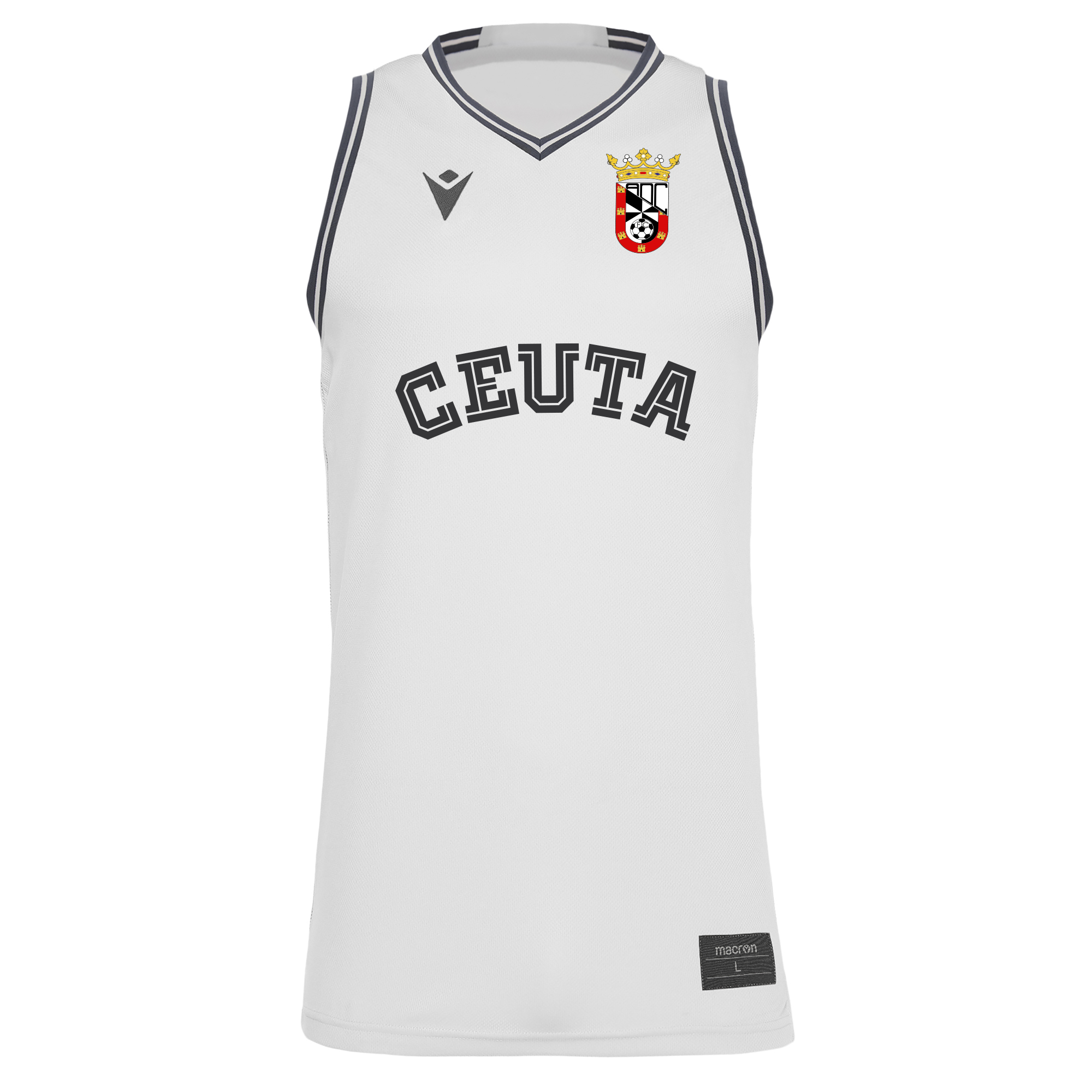 camiseta de baloncesto negra ad ceuta fc 2025/26