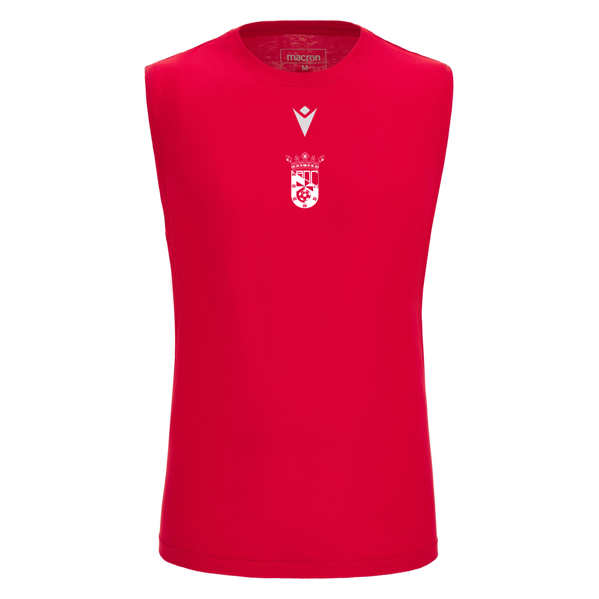 camiseta roja sin mangas algodón ad ceuta fc 2025/26