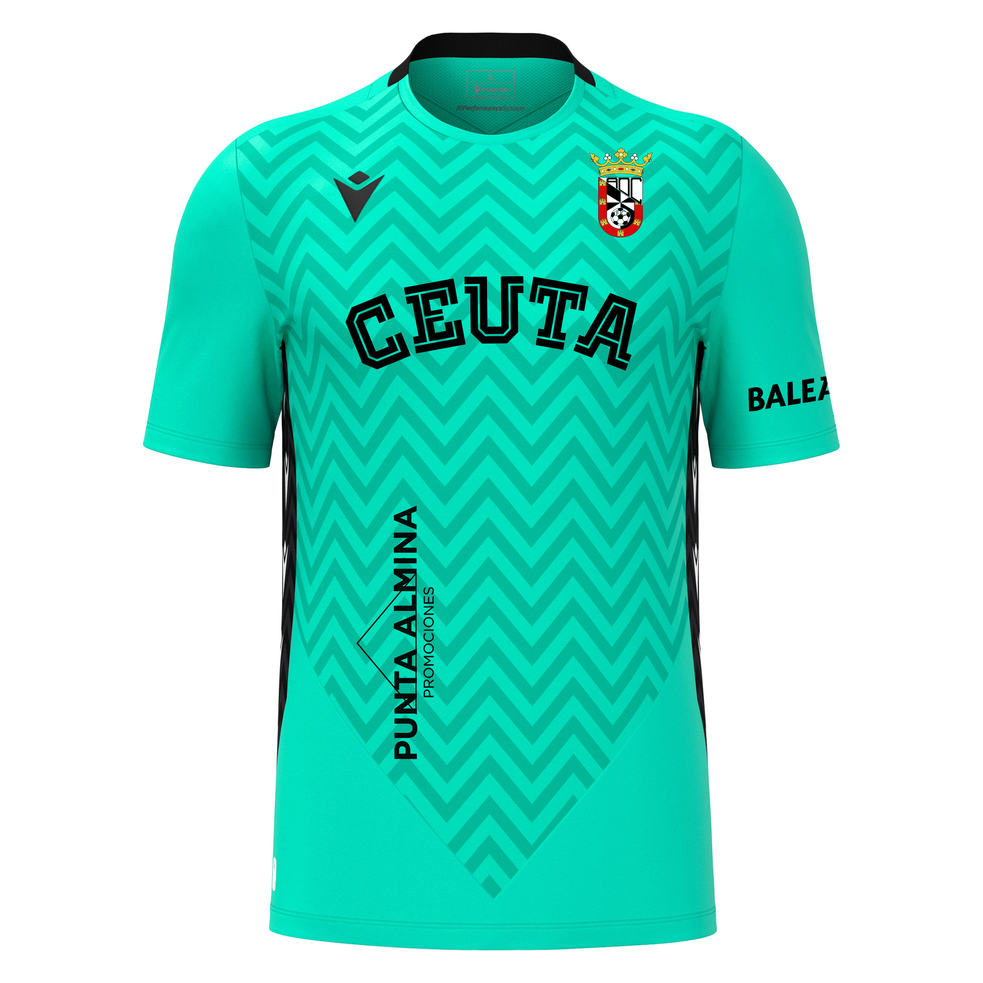 camiseta de porteros amarillo flúor ad ceuta fc 25/26