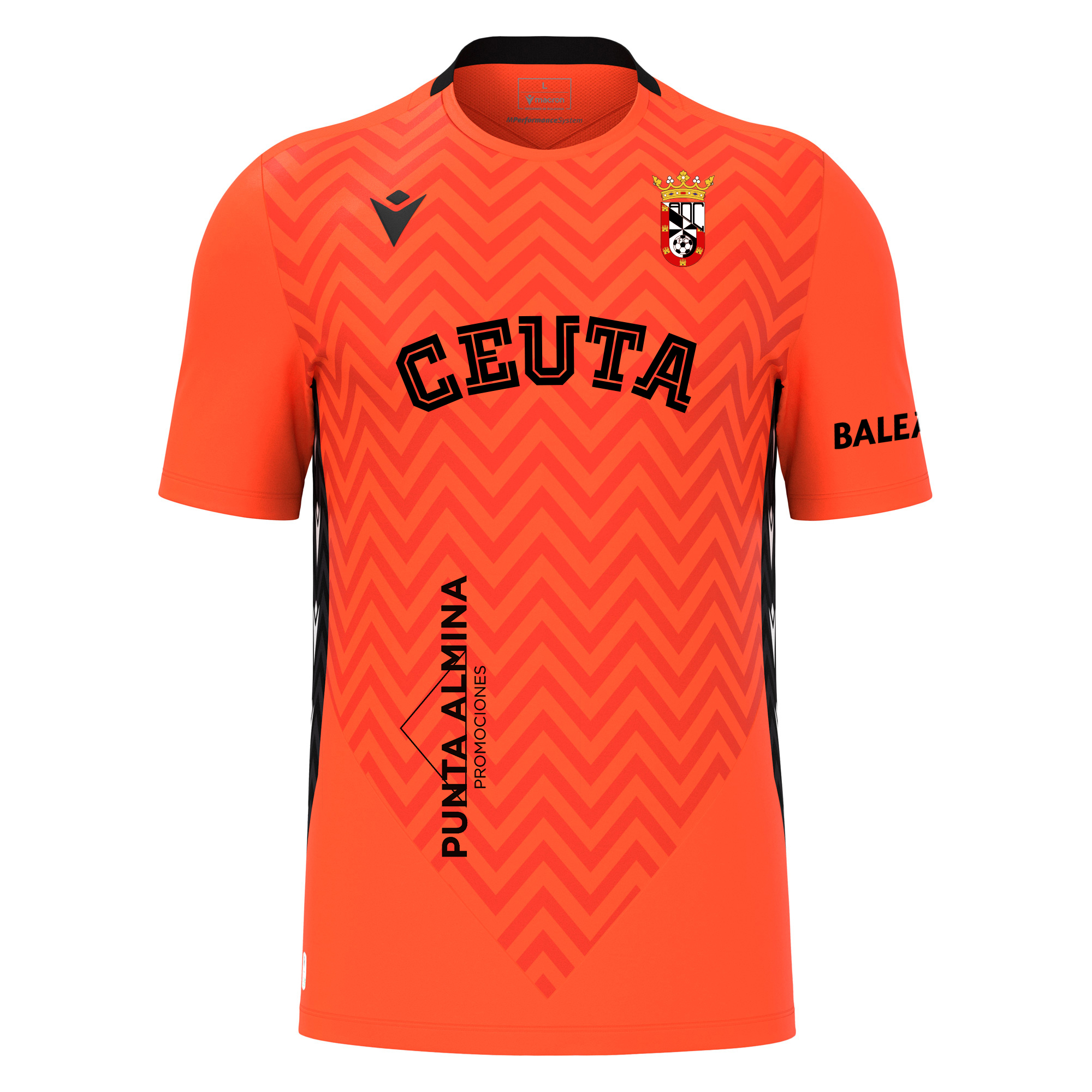 camiseta de porteros naranja ad ceuta fc 25/26